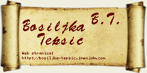 Bosiljka Tepšić vizit kartica
